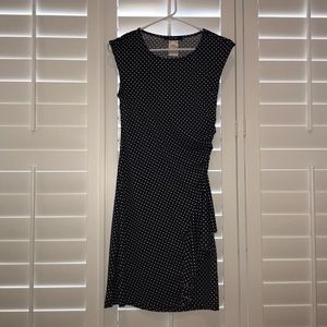 BLACK AND WHITE POLKA DOT DRESS